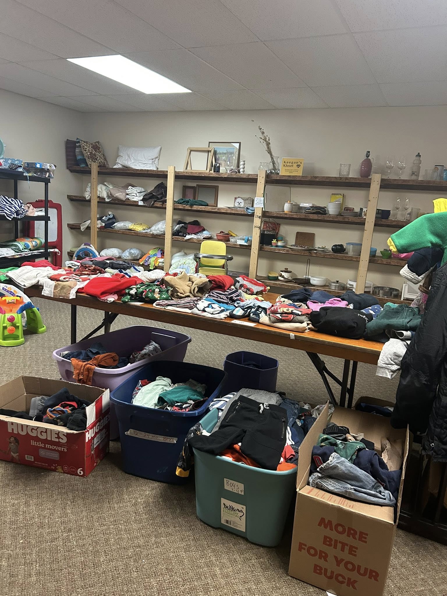 Organized donation items